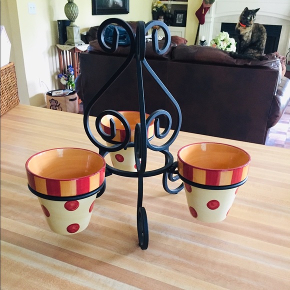 SLAH Wrought Iron Plant Stand/Caddy in Siena NIB - Picture 5 of 9